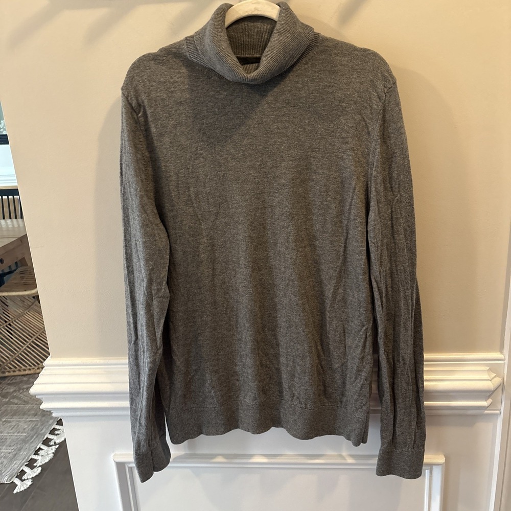 Abercrombie Fitch Sweater Men's Gray Turtle Neck Wool‎ Blend XL